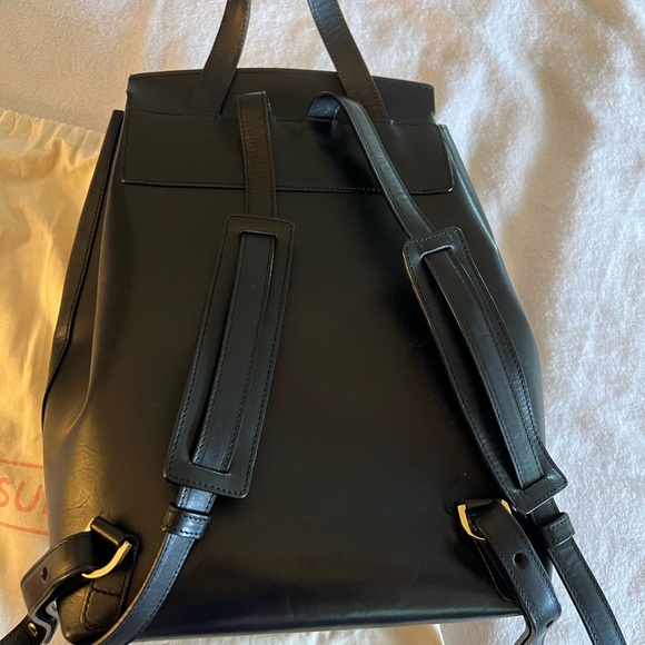 Mansur Gavriel $895 large leather black flamma drawstring backpack - Picture 9 of 16